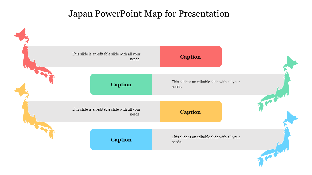 Japan PowerPoint Map for Presentation